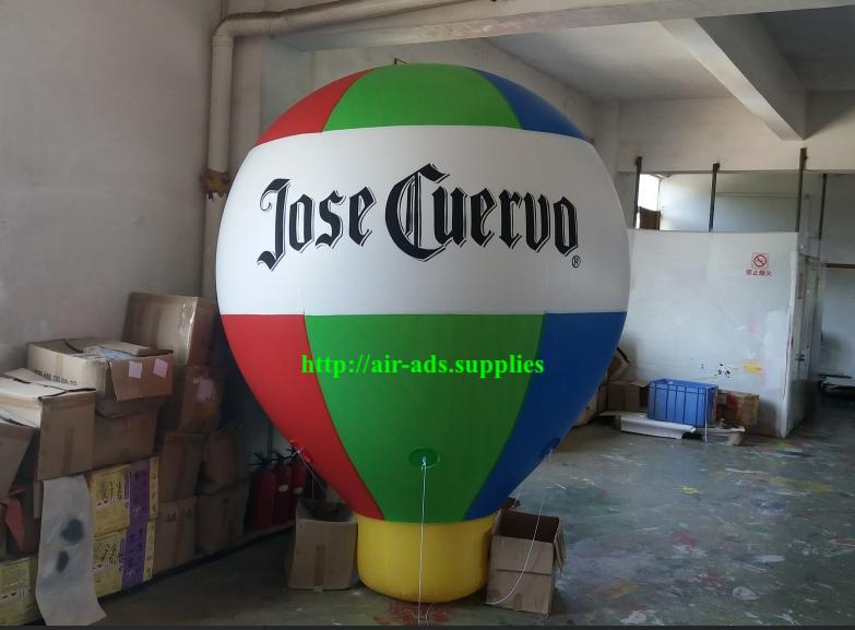Air-Ads 5'10" (1.8 Meter) Inflatable Hot Air Balloon Replica; Holiday Helium Balloons; Free Logo - Air-Ads Supplies