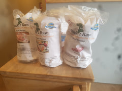 Our new raw dog food packaging