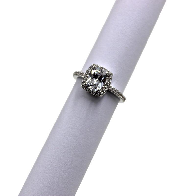 Elegant White Silver Filled Cubic Zirconia Cocktail Ring Special
