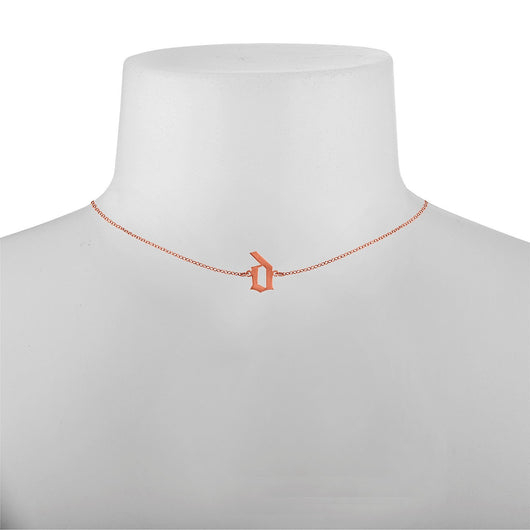 Single Gothic Initial Choker Silver 