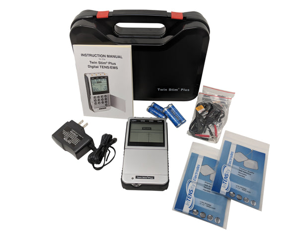 Portable TENS Unit with Starter Kit and Case - TENS 3000