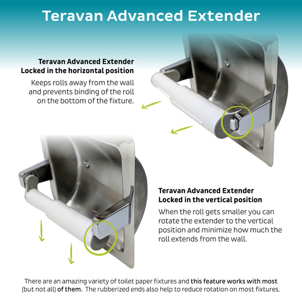 Teravan Standard Extender for Extra Large Toilet Paper Rolls