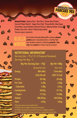 Chocolate Chip Pancake Mix Nutritional Information - Macro Mike | MAK Fitness