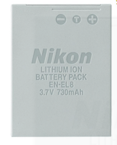 Pxel Nikon EN-EL8 Lithium-Ion Class A Replacement Battery 3.7v 730mAh for Nikon Coolpix P1, P2, S1, S2 and S3 Digital Cameras