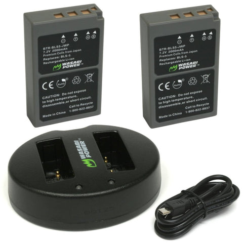 Wasabi Power Battery For Olympus Bls 5 Bls 50 Ps Bls5 2 Pack And D Jg Superstore