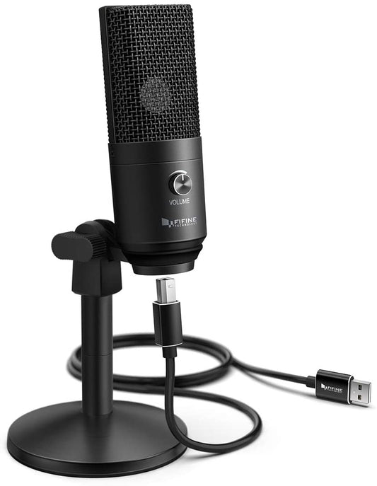 Megsstar Technology - Fifine K669B Metal USB Microphone Condenser for  Recording on Windows or Windows PC & Laptops, Cardioid Studio for Voice  Recording, Input Volume Control Knob, Streaming and  Videos About