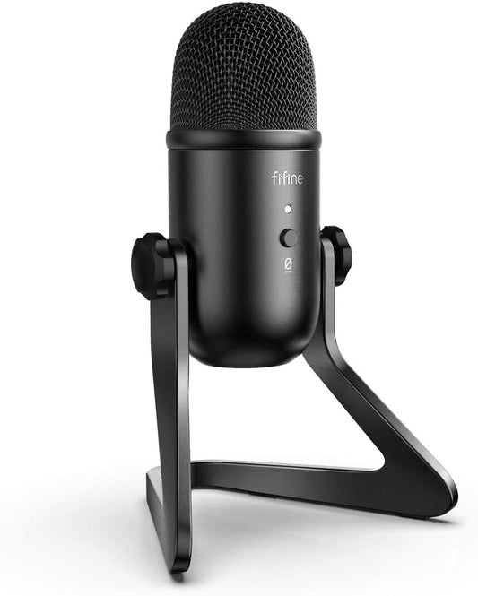 Fifine XLR/USB Podcast Microphone, Dynamic Studio Recording Mic for Live  Streaming, Vocal, Voice-Over, Instruments, Metal Cardioid Mic with  Tap-to-Mute, Monitoring Headphone Jack, Gain Knob-K688 : : Musical  Instruments, Stage & Studio
