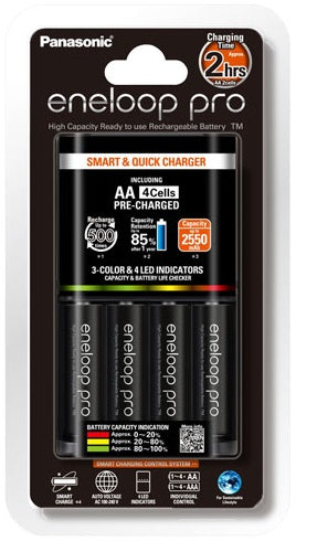 Eneloop BK-3MCCE/4BA AA Rechargeable Batteries 4 Pack at The Good Guys