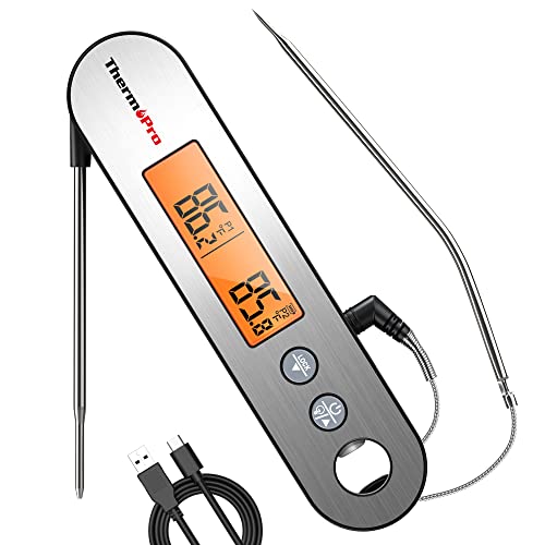 Thermopro Tp19w Waterproof Digital Meat Thermometer, Food Candy Cooking  Grill Kitchen Thermometer With Magnet And Led Display For Oil Deep Fry Smoker  Bbq Thermometer : Target