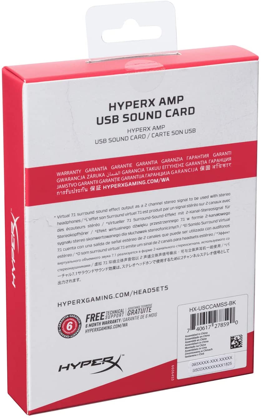 HX-USCCAMSS-BK Amp Sound Card, Virtual 7.1 Surround Sound f – JG Superstore