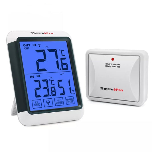 ThermoPro TP280BW 1000FT Home Weather Stations Wireless Indoor Outdoor  Thermometer, Indoor Outdoor Weather Station