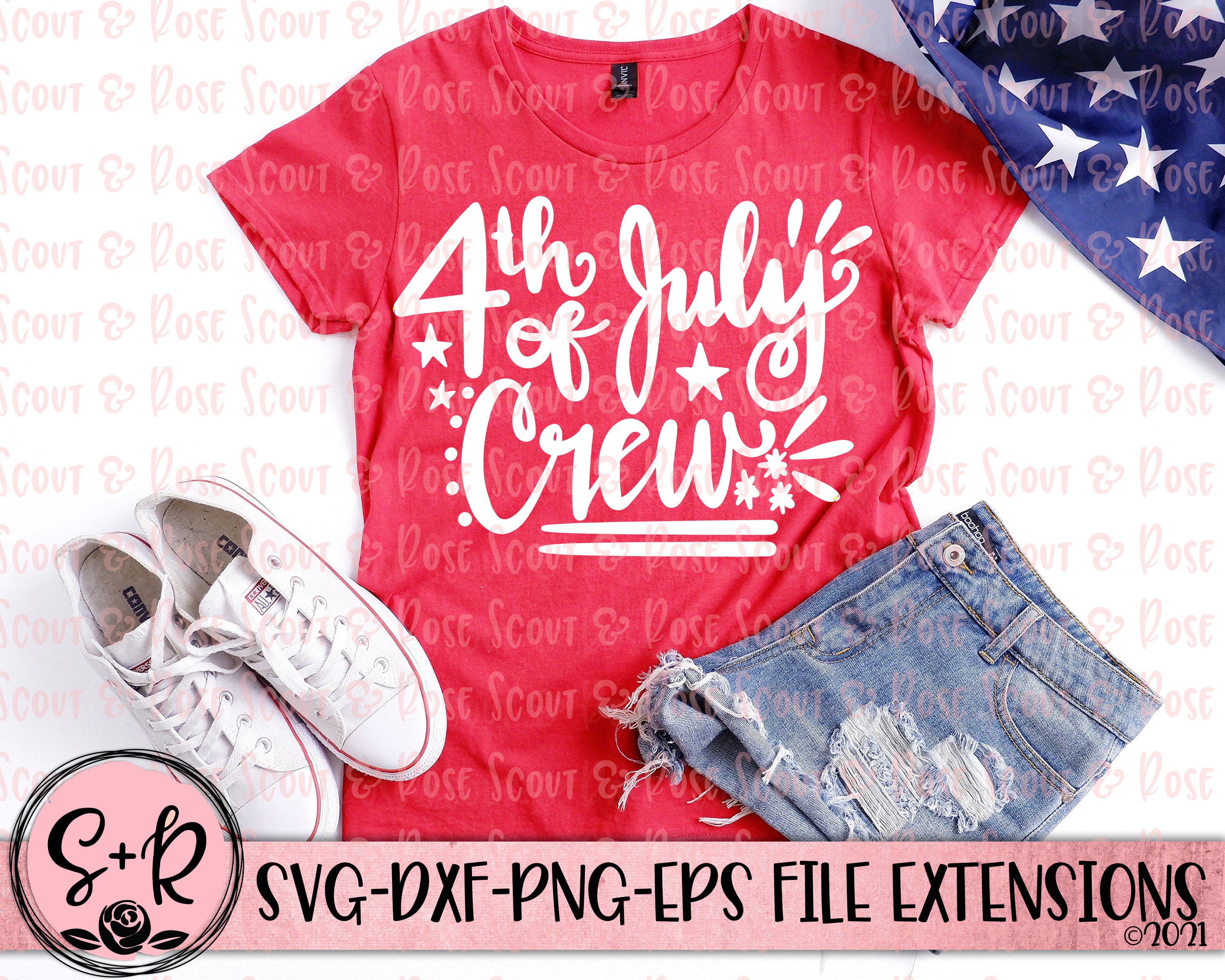 Download 4th Of July Crew Patriotic Svg Dxf Png Eps 2019 Scout And Rose Design Co