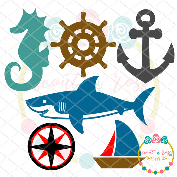 Download Design Your Own Nautical Set SVG DXF PNG - Scout and Rose Design Co