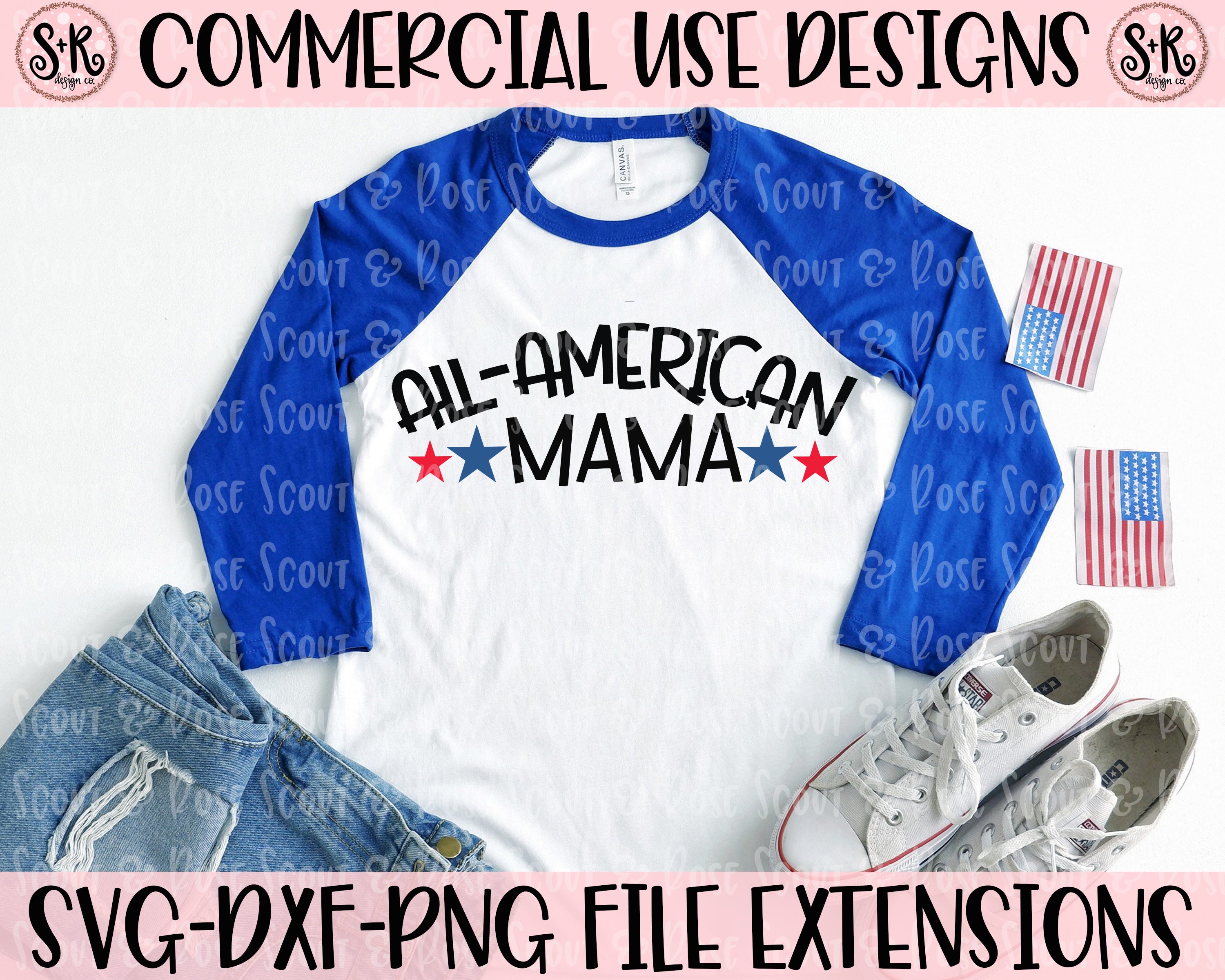 Download All American Mama Svg Dxf Png 2020 Scout And Rose Design Co