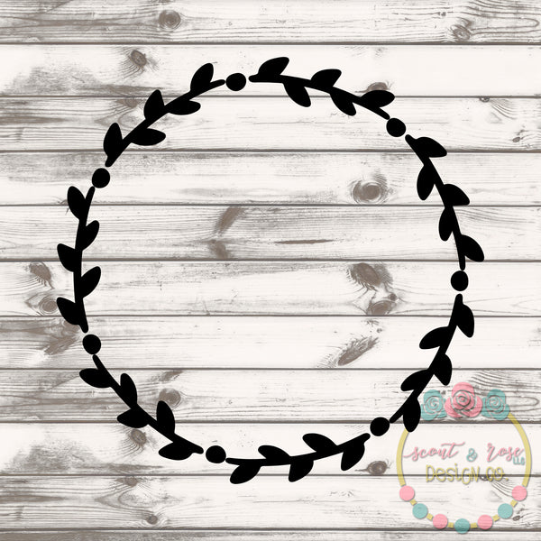 Download Floral Wreath Monogram Frame SVG DXF PNG - Scout and Rose ...