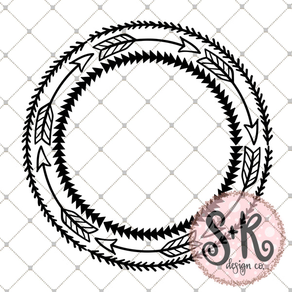 Download Arrow Wreath SVG DXF PNG (2019) - Scout and Rose Design Co