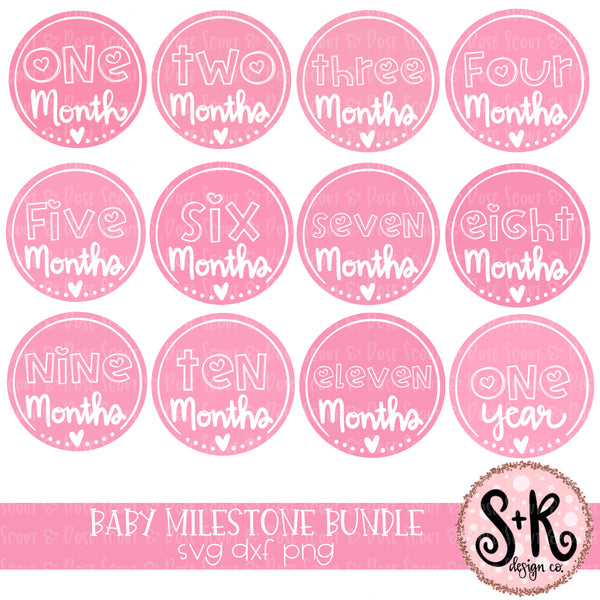 Download Baby Milestone Bundle SVG DXF PNG (2019) - Scout and Rose ...