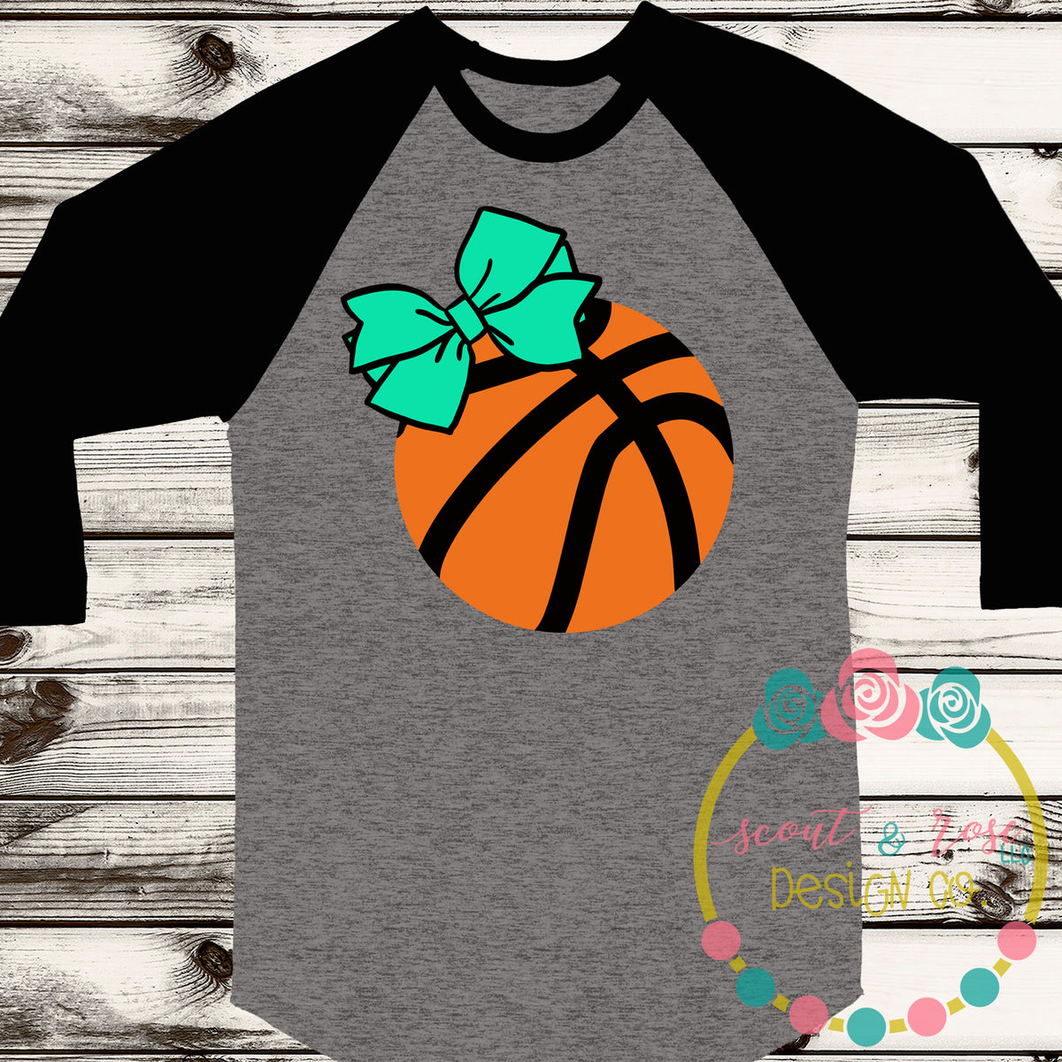Basketball With Bow Svg