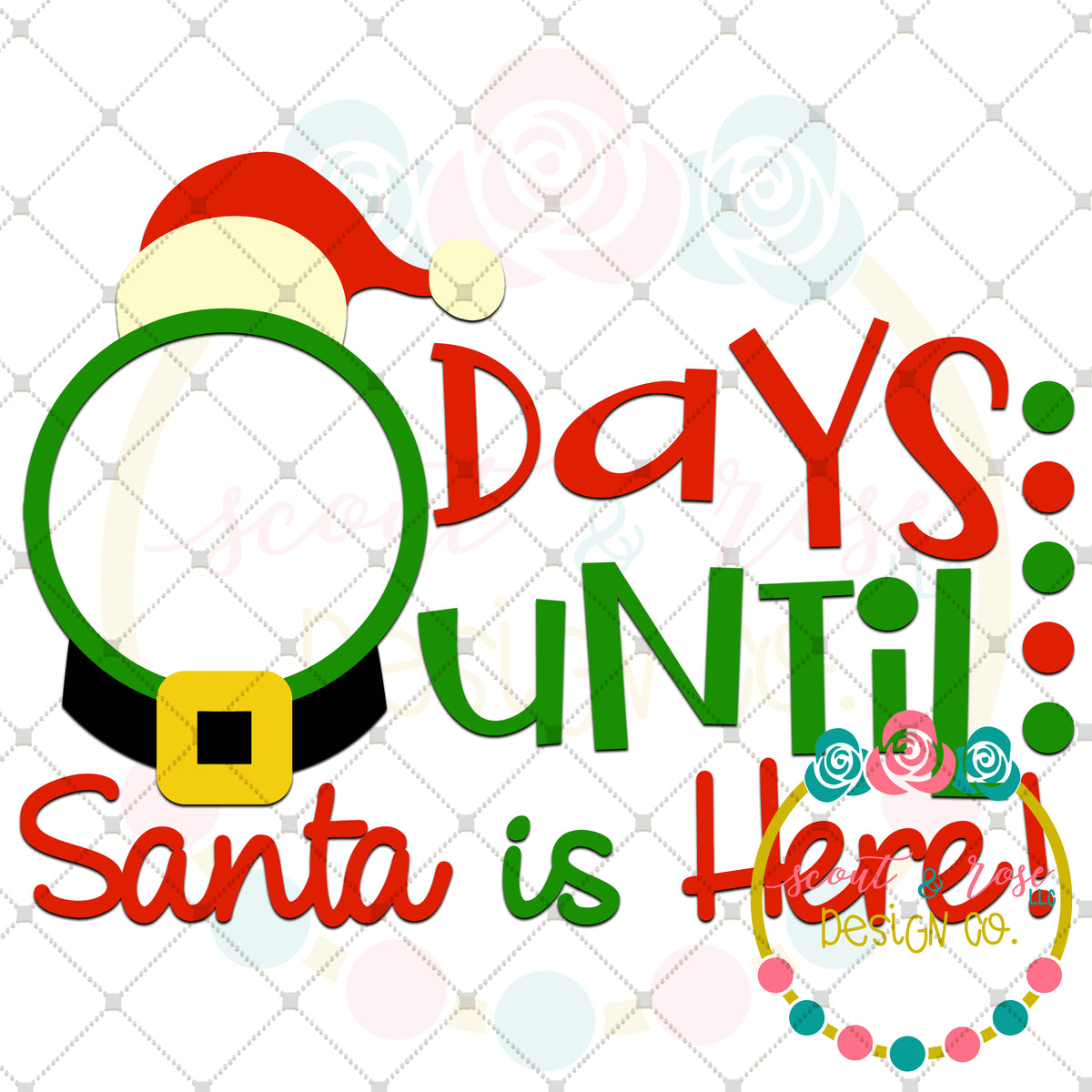 Christmas Countdown 3 SVG DXF PNG – Scout and Rose Design Co