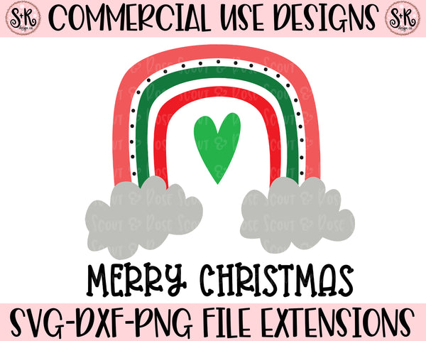Download Merry Christmas Rainbow SVG DXF PNG (2020) - Scout and ...