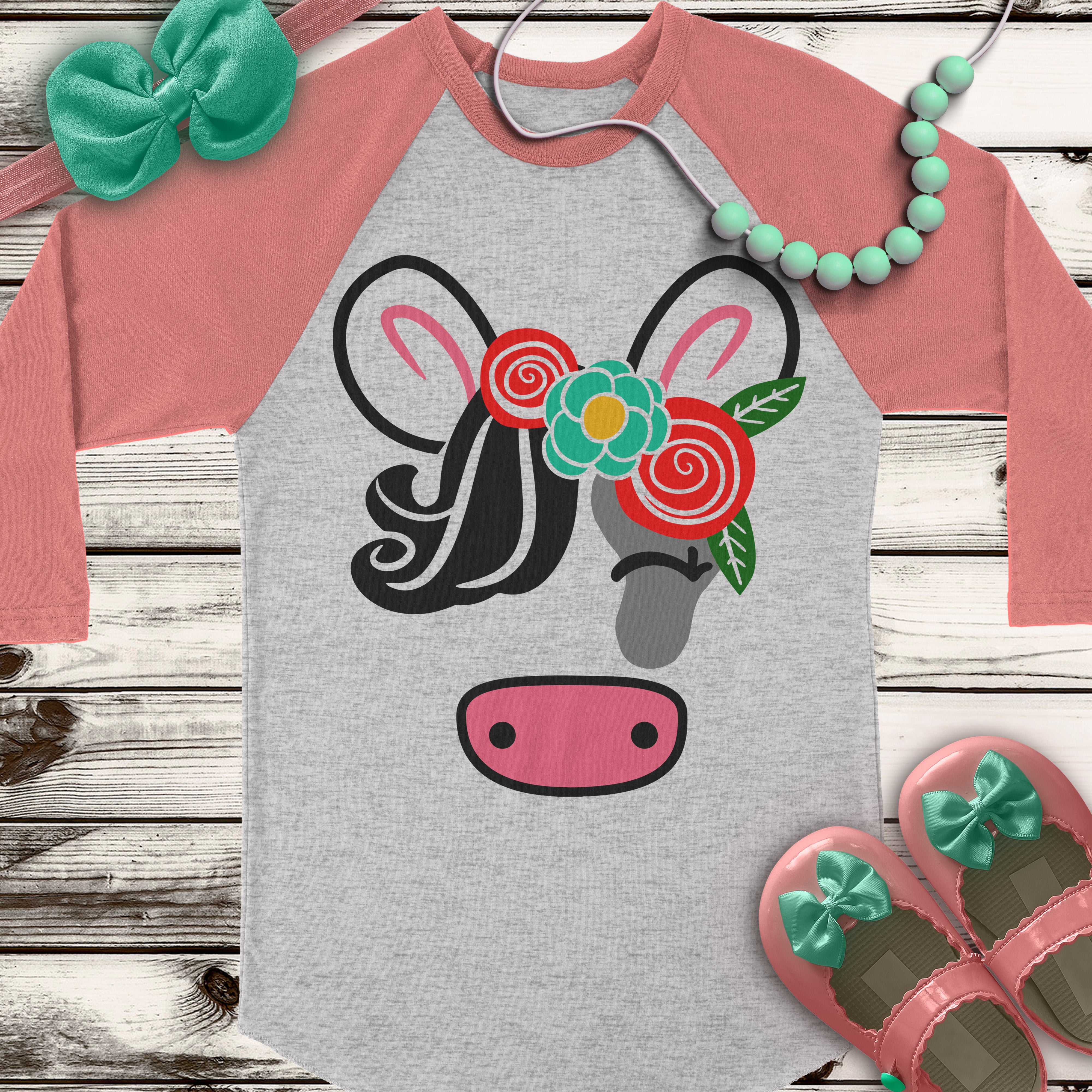 Download Cutie Floral Cow Svg Dxf Png Scout And Rose Design Co