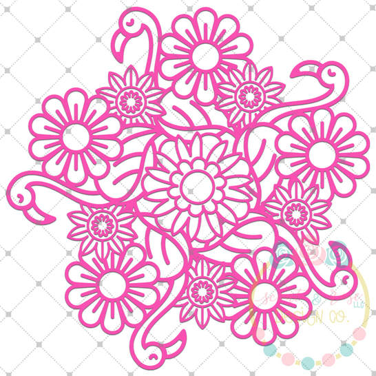 Flamingo Zentangle Svg Dxf Png Scout And Rose Design Co