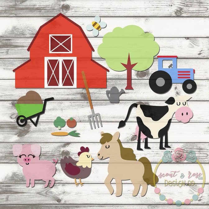 Download Design Your Own Farm Scene SVG DXF PNG - Scout and Rose Design Co