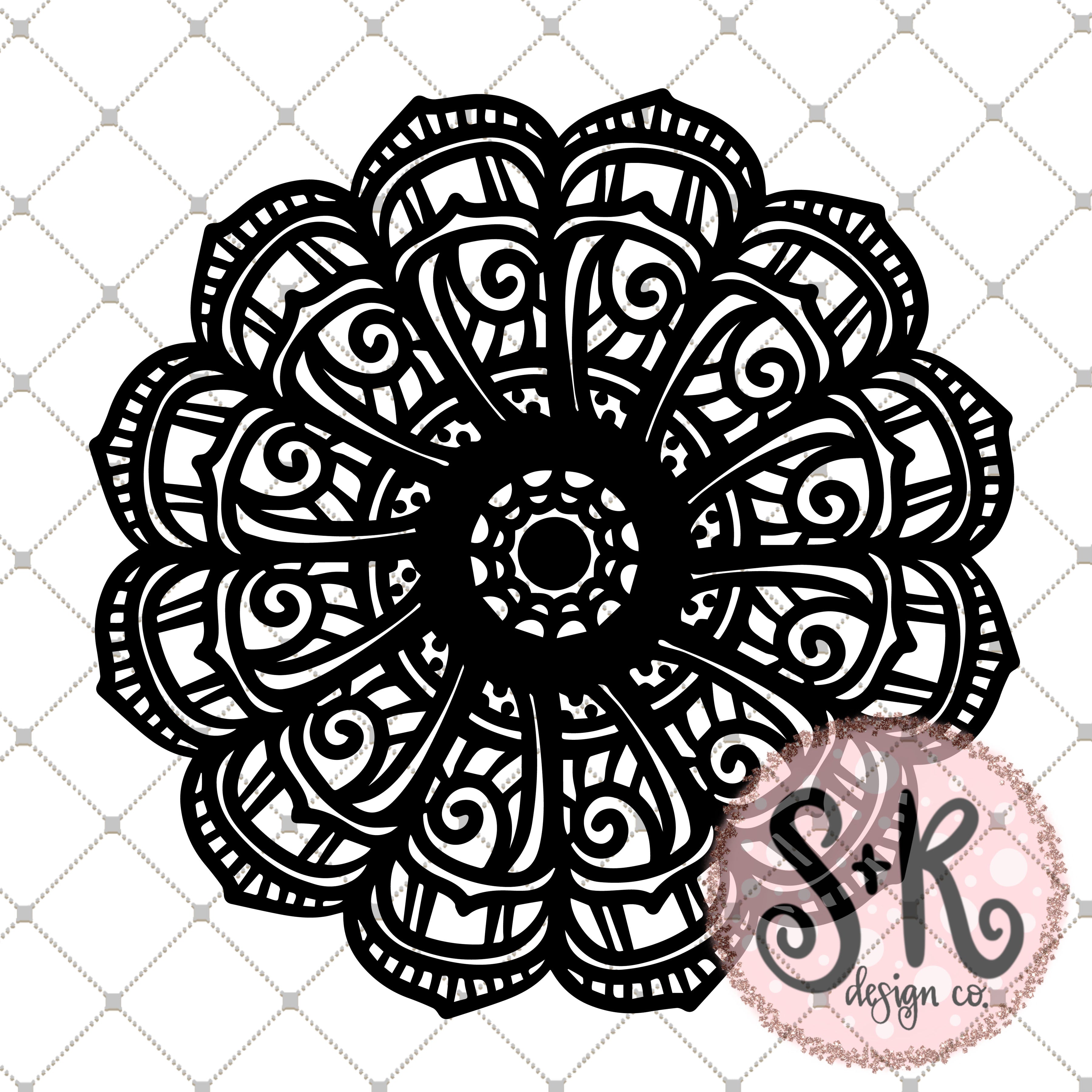 Download Hand Drawn Floral Mandala Svg Dxf Png 2019 Scout And Rose Design Co