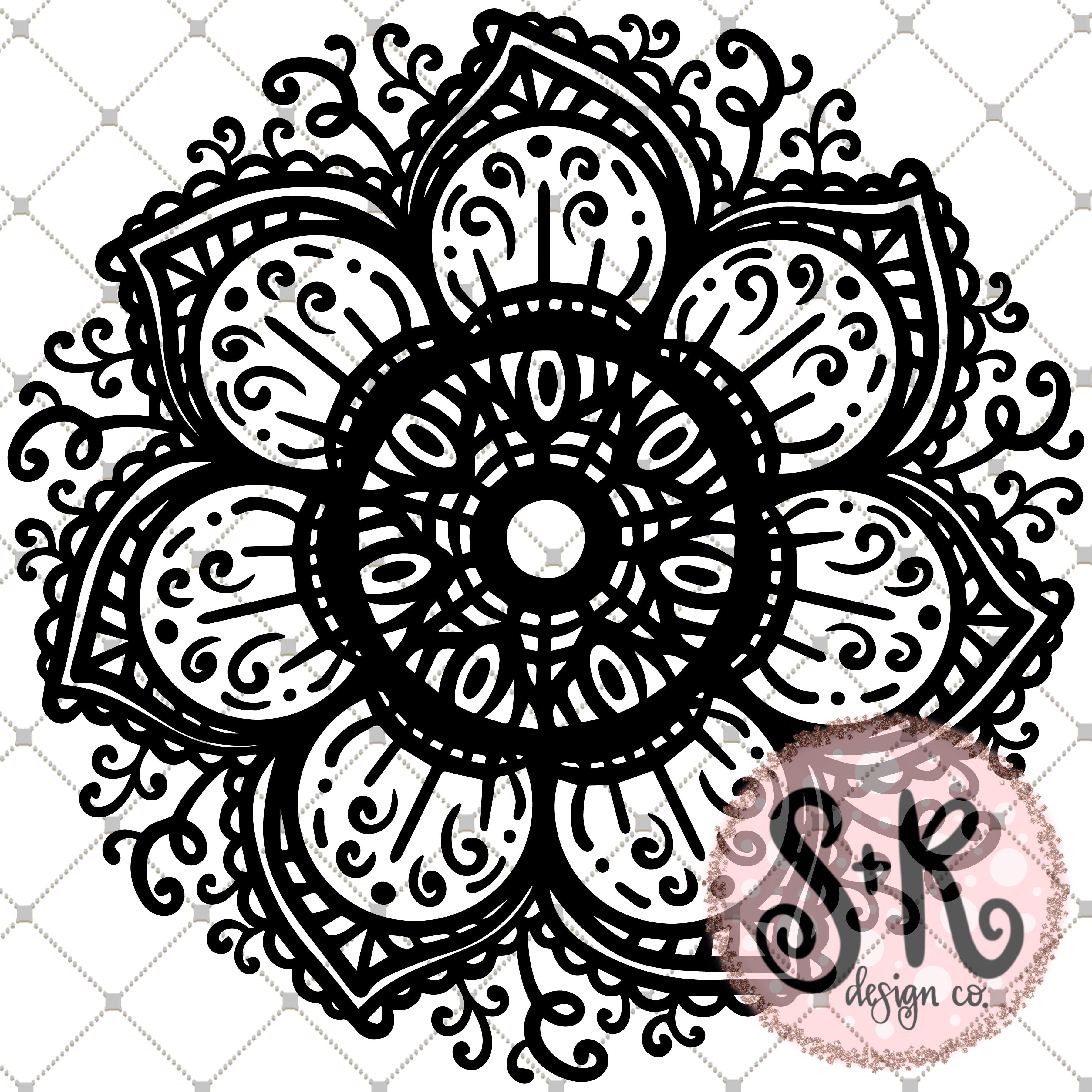 Download Hand Drawn Heart Mandala Overlay Svg Dxf Png 2019 Scout And Rose Design Co