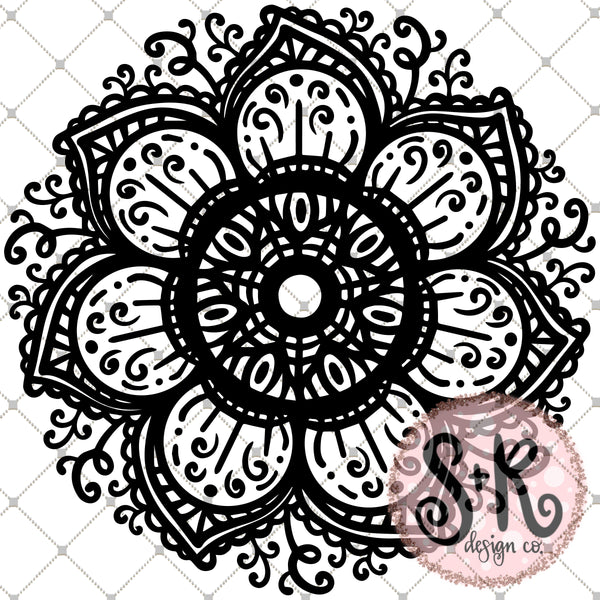 Download Hand Drawn Floral Mandala SVG DXF PNG (2019) - Scout and ...