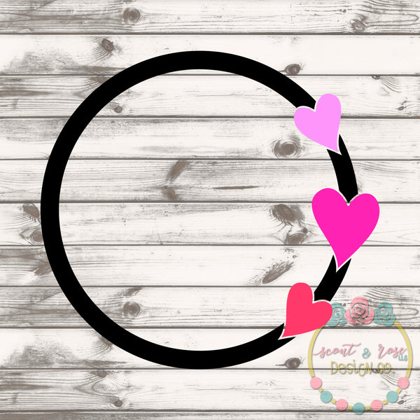 Download Heart Monogram Frame SVG DXF PNG - Scout and Rose Design Co