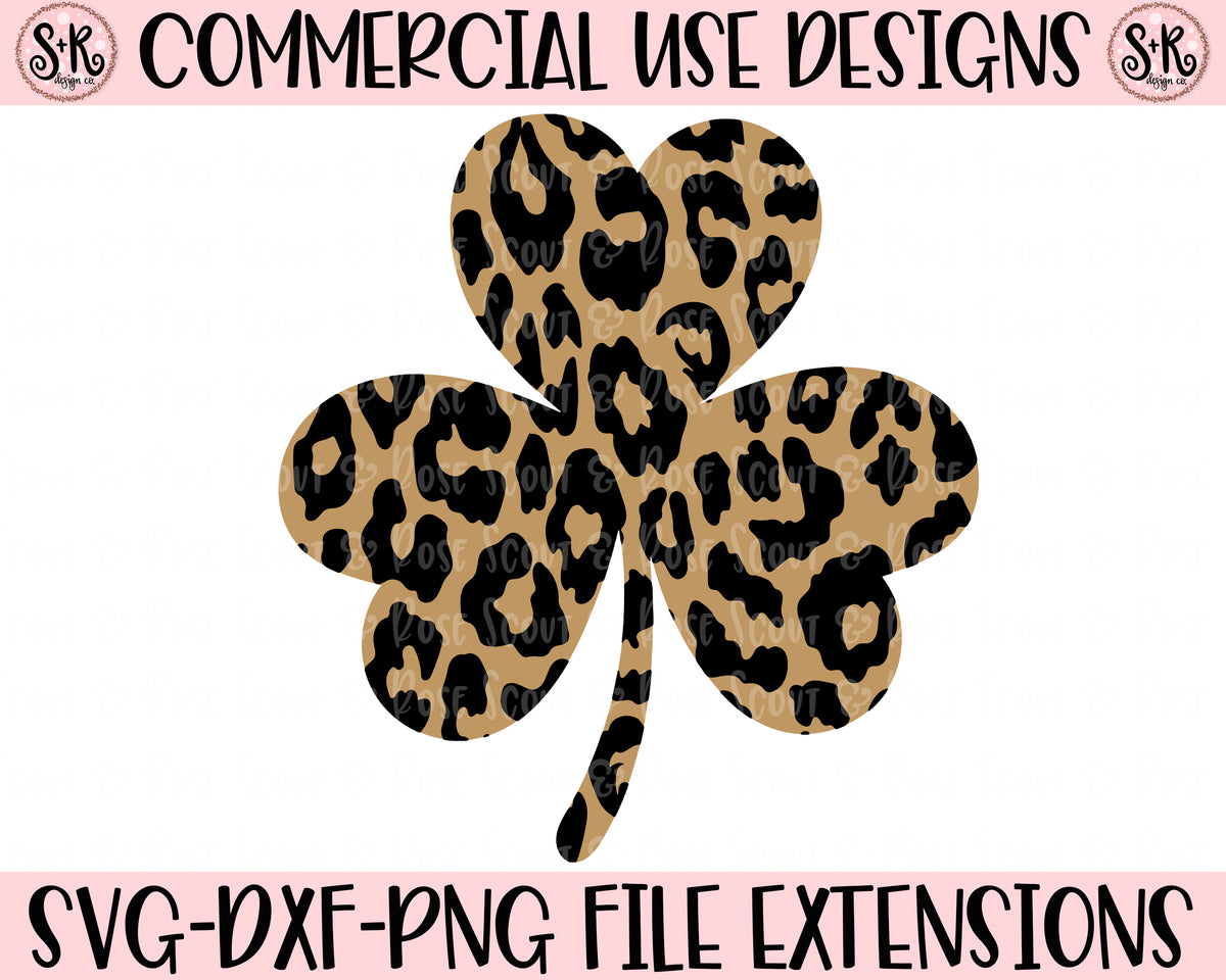 Download Leopard Print Shamrock SVG DXF PNG (2020) - Scout and Rose ...