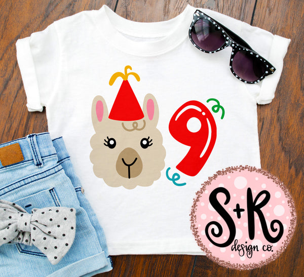 Download Llama 9th Birthday SVG DXF PNG (2019) - Scout and Rose ...