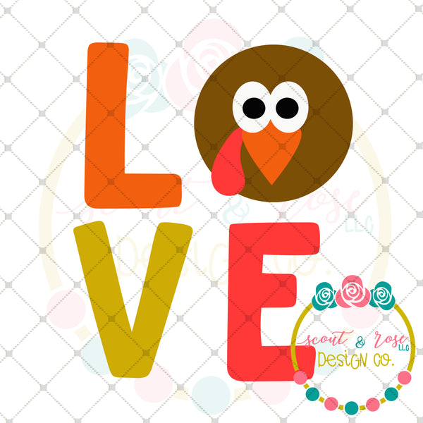 Download LOVE Turkey Boy SVG DXF PNG - Scout and Rose Design Co