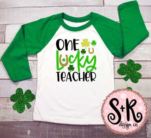 Download One Lucky Teacher SVG DXF PNG - Scout and Rose Design Co