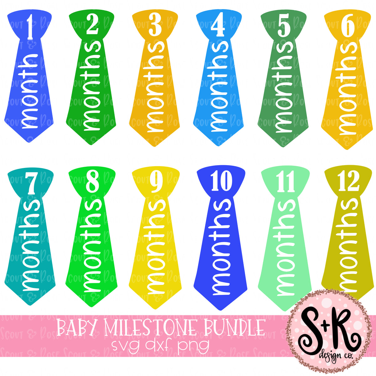 Baby Milestone Bundle SVG DXF PNG (2019) - Scout and Rose ...