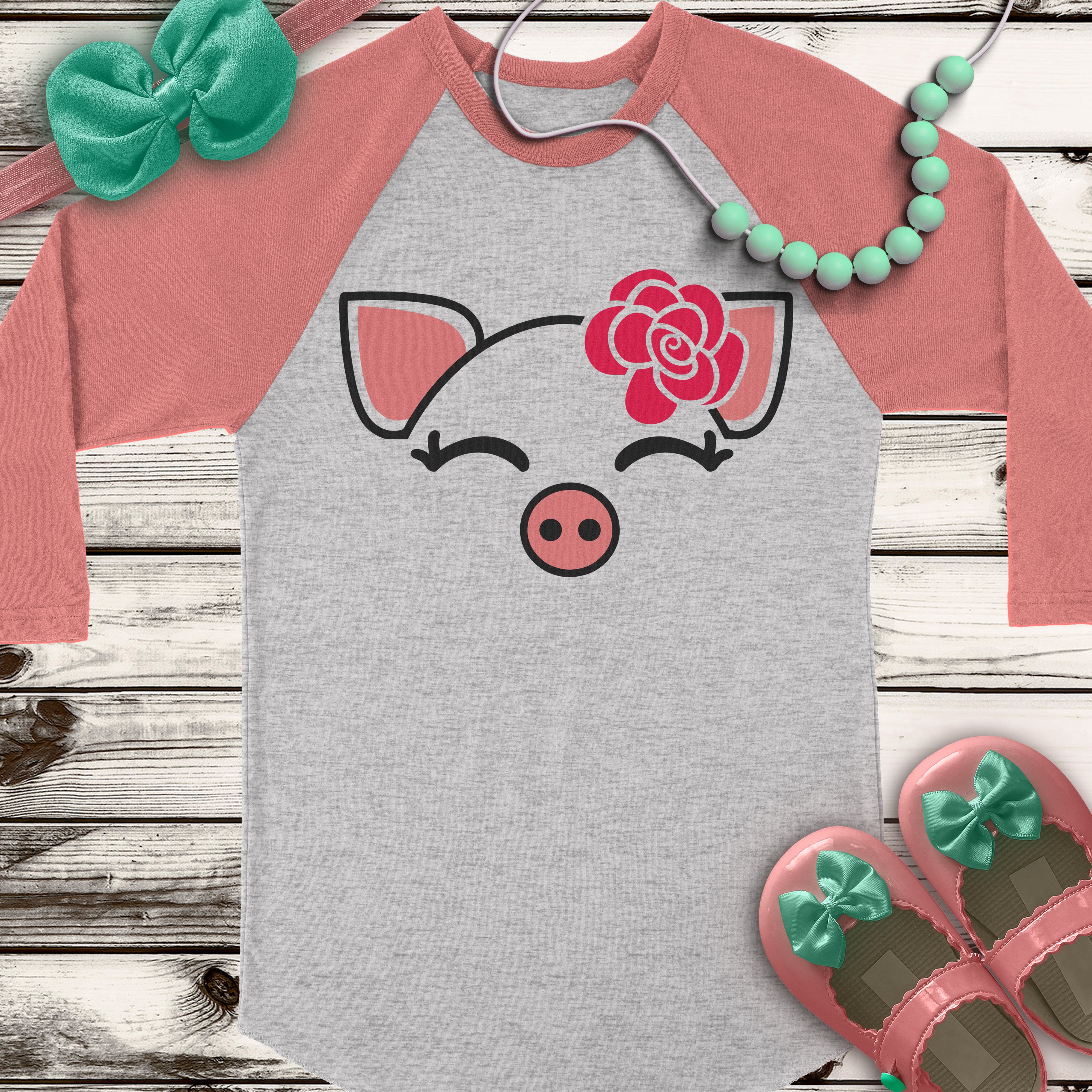 Download Cutie Floral Pig Svg Dxf Png Scout And Rose Design Co