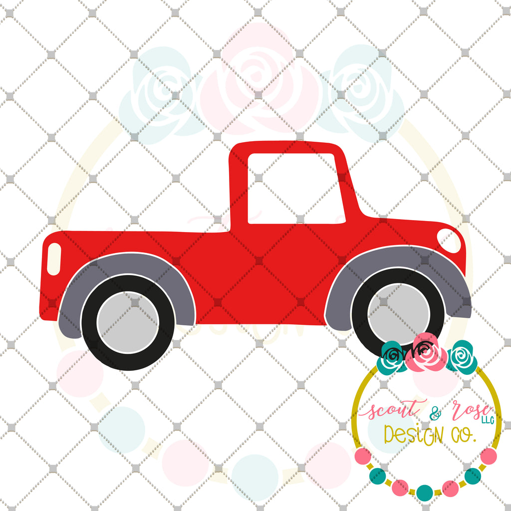 Red Truck Svg Dxf Png Scout And Rose Design Co