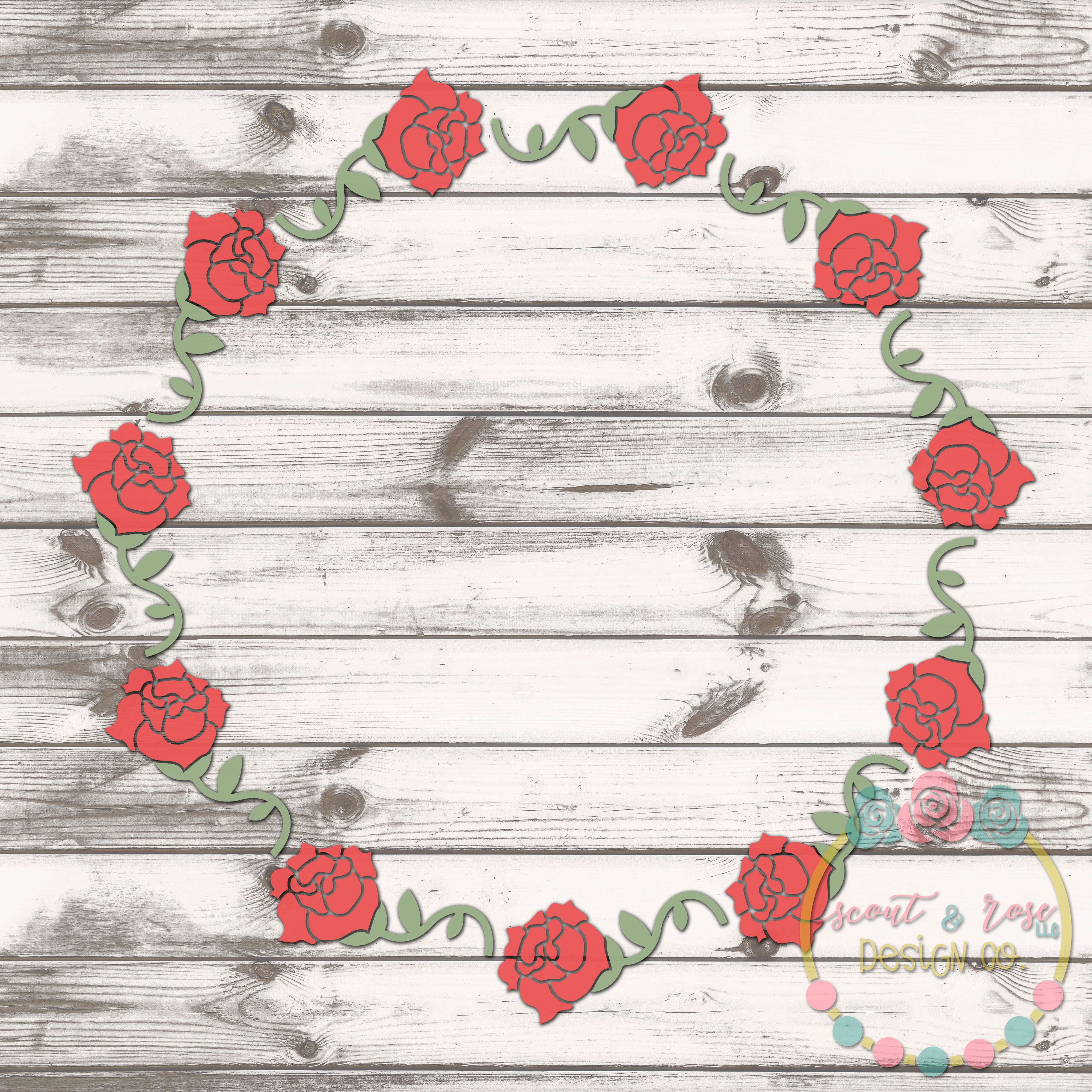 Download Rose Vine Monogram Frame Svg Dxf Png Scout And Rose Design Co