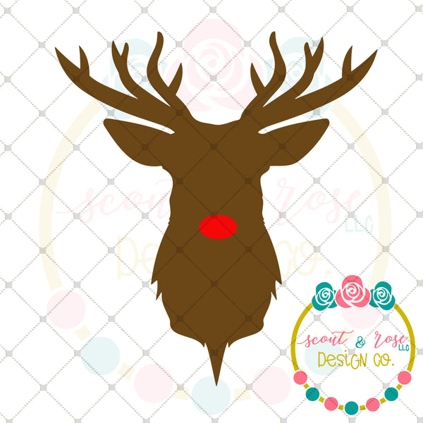 Rudolph Silhouette SVG DXF PNG – Scout and Rose Design Co