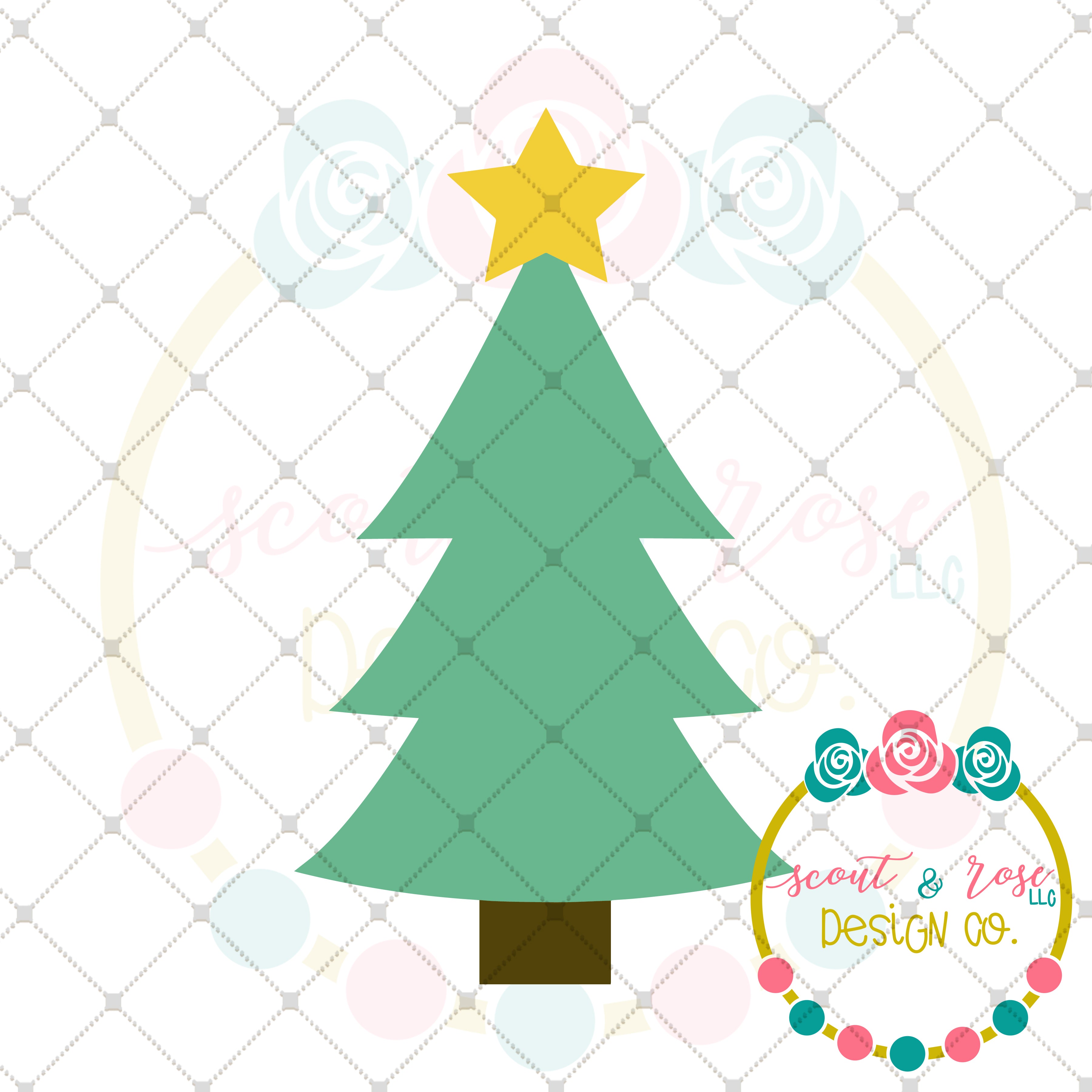 Download Simple Christmas Tree Svg Dxf Png Scout And Rose Design Co