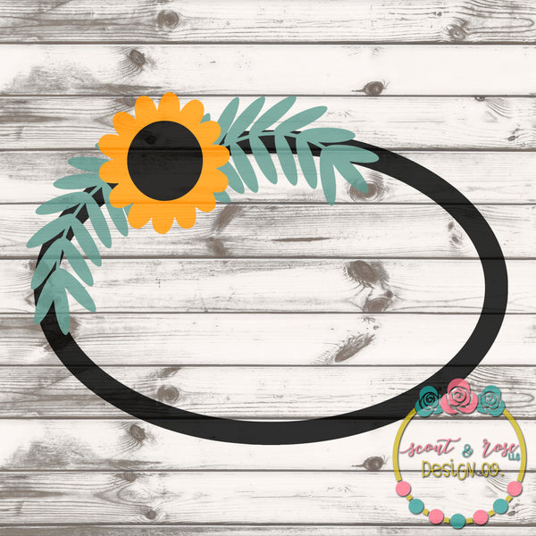 Free Free 316 Sunflower Monogram Frame Svg SVG PNG EPS DXF File