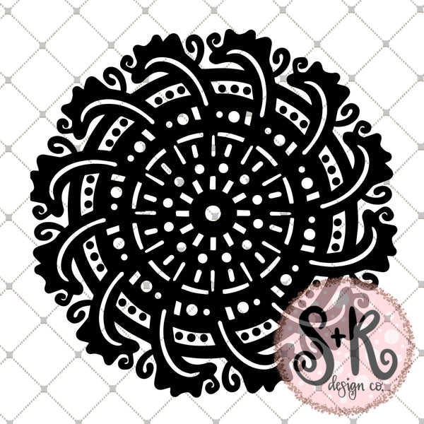 Download Hand Drawn Tribal Mandala SVG DXF PNG (2019) - Scout and Rose Design Co