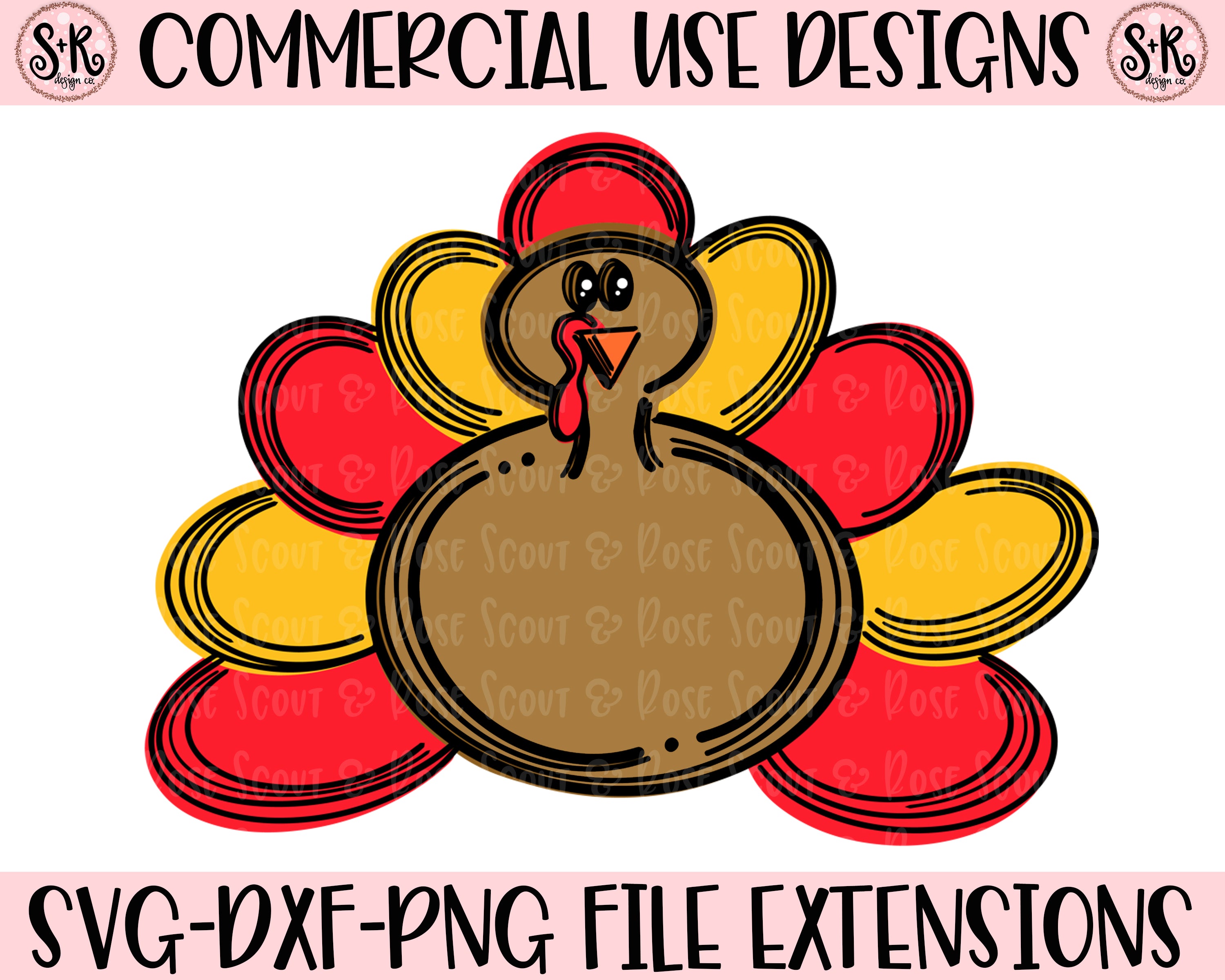 Download Thanksgiving Turkey Doodle (Layered) SVG DXF PNG 2019 ...