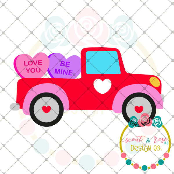 Download Conversation Heart Truck Svg Dxf Png Scout And Rose Design Co PSD Mockup Templates