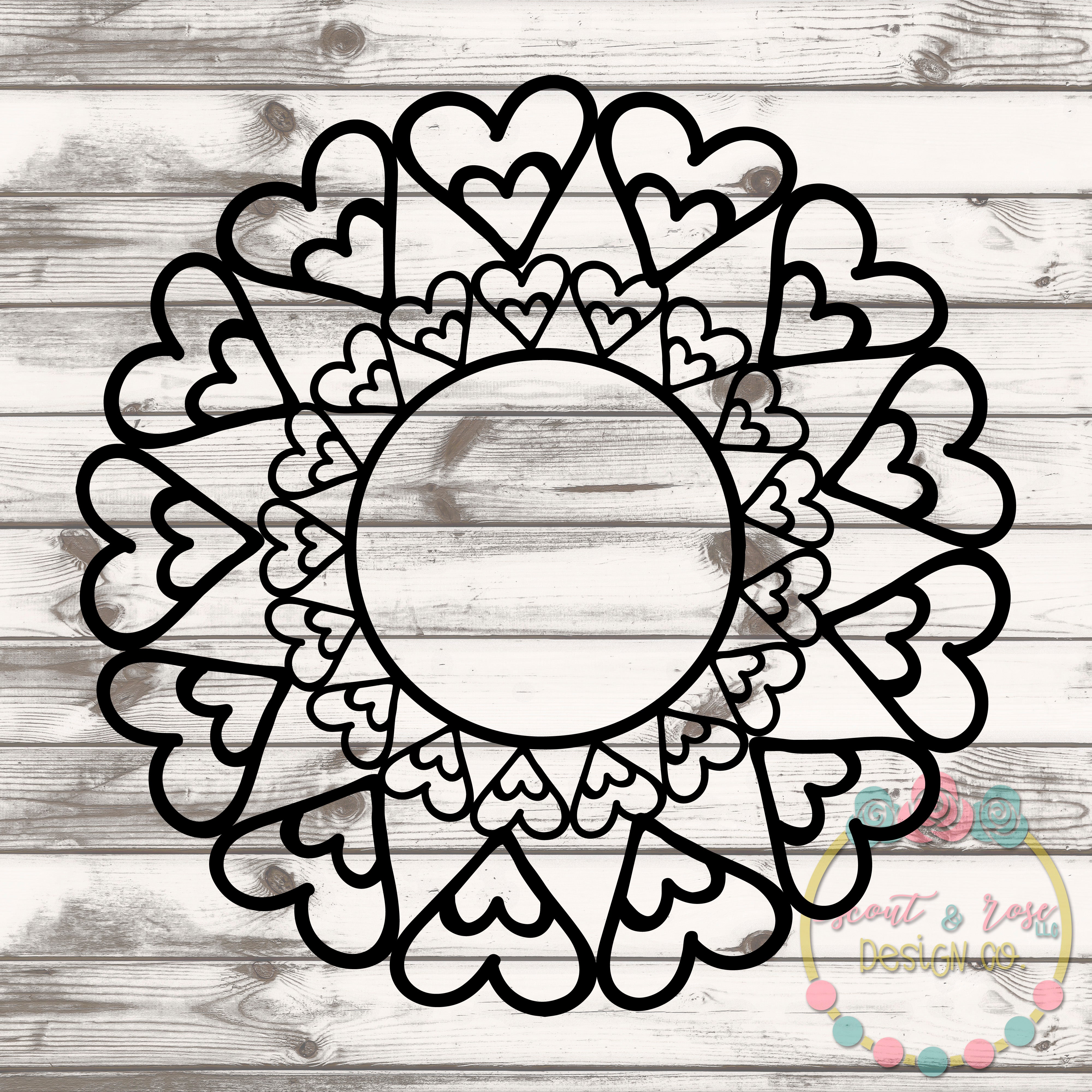 Download Zen Heart Monogram Frame Svg Dxf Png Scout And Rose Design Co