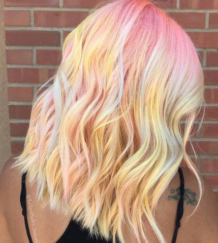 Pink Lemon Hair with Pink Stripes