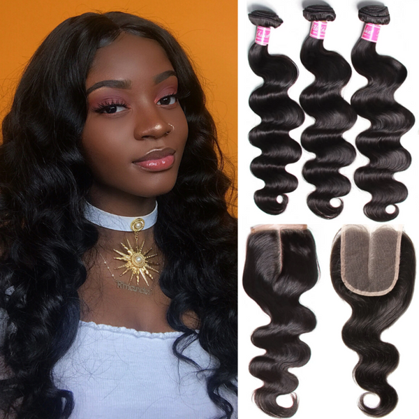 3 Bundles With Lace Closure