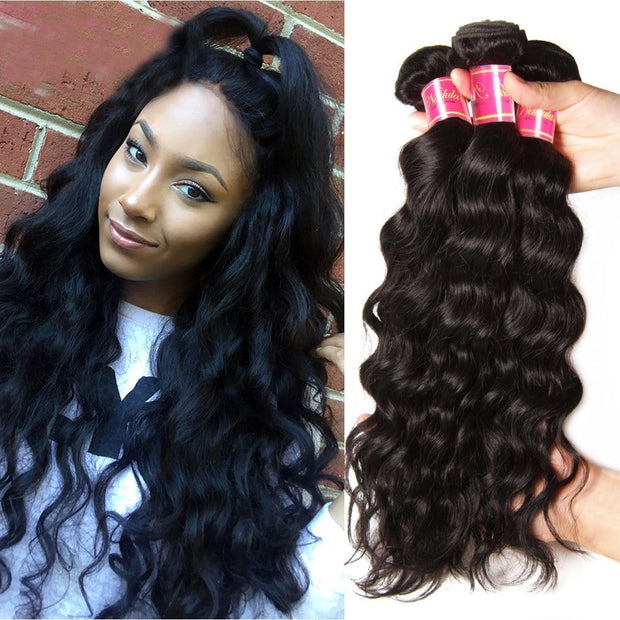 natural wave hair weave