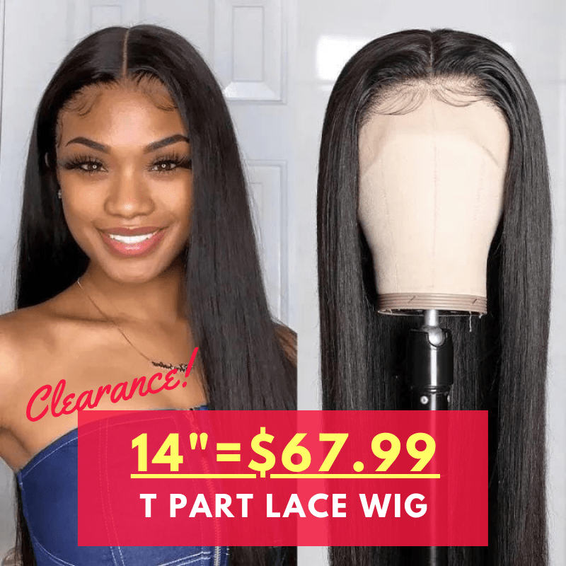 Straight 13*5*0.5 T Part Lace Human Hair Wig - Clearance Flash Sale – KLAIYI